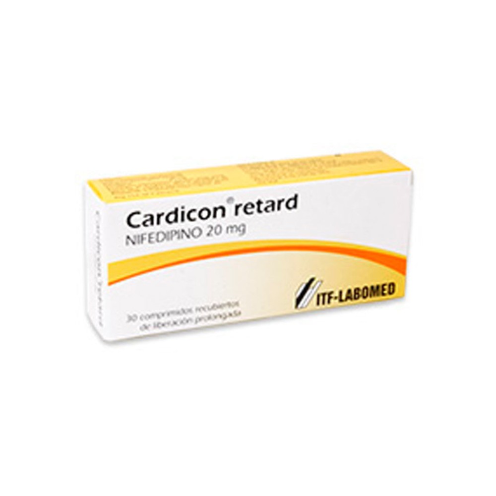 Cardicon Retard Nifedipino 20mg 30 Comprimidos