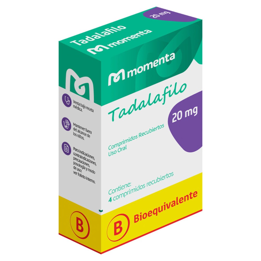 Tadalafilo (B) 20mg 4 Comprimidos Recubiertos