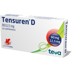 Tensuren D  80/12.5 Telmisartán / Hidroclorotiazida 30 Comprimidos