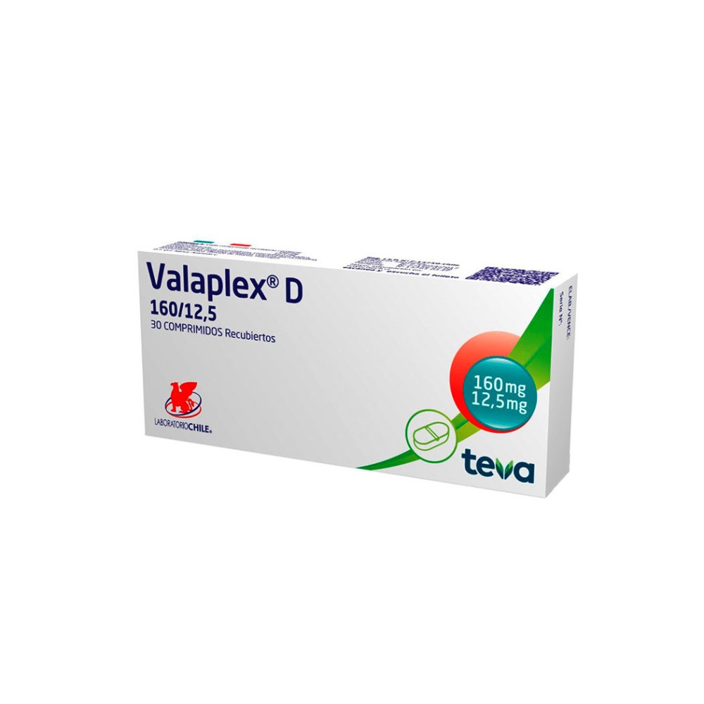 Valaplex D Valsartan 160/12.5 30 Comprimidos Recubiertos
