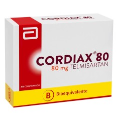 Cordiax 80 (B) Telmisartán 80mg 40 Comprimidos