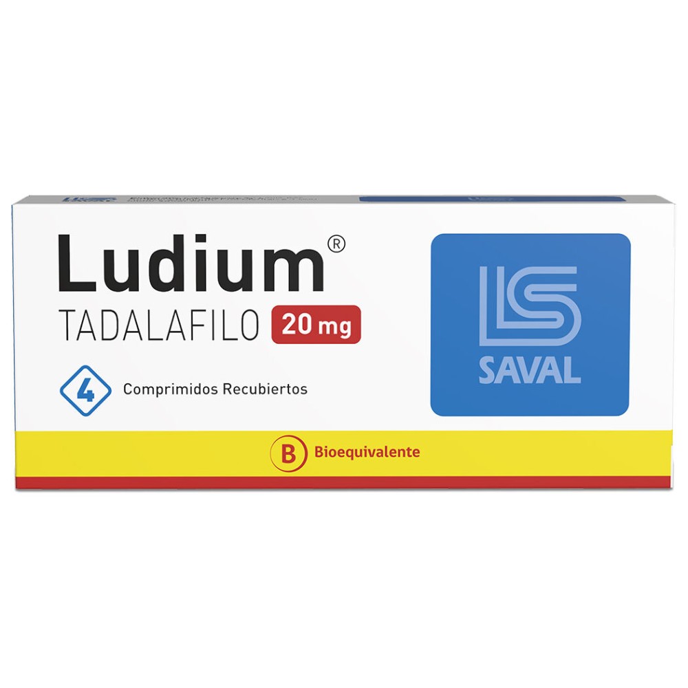 Ludium (B) Tadalafilo 20mg 4 Comprimidos Recubiertos