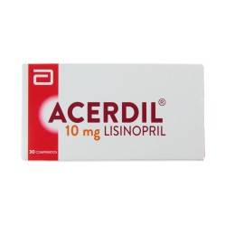 Acerdil Lisinopril 10mg 30 Comprimidos