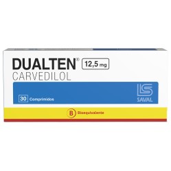 Dualten (B) Carvedilol 12.5mg 30 Comprimidos