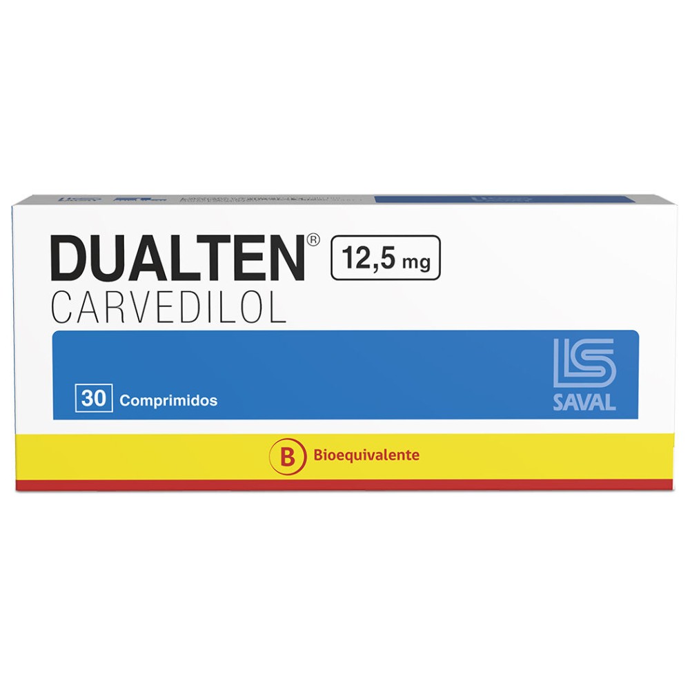 Dualten (B) Carvedilol 12.5mg 30 Comprimidos