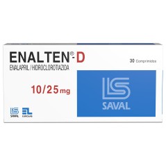 Enalten-D Enalapril / Hidroclorotiazida 10/25 30 Comprimidos