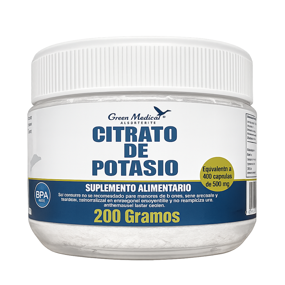 CITRATO DE POTASIO POLVO X 200 GR GREEN MED