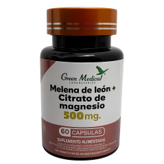 MELENA DE LEON + CITRATO DE MAGNESIO X 60 CAP GREEN MEDICAL