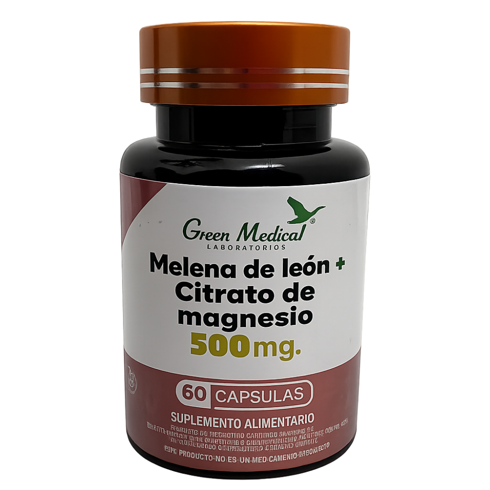 MELENA DE LEON + CITRATO DE MAGNESIO X 60 CAP GREEN MEDICAL