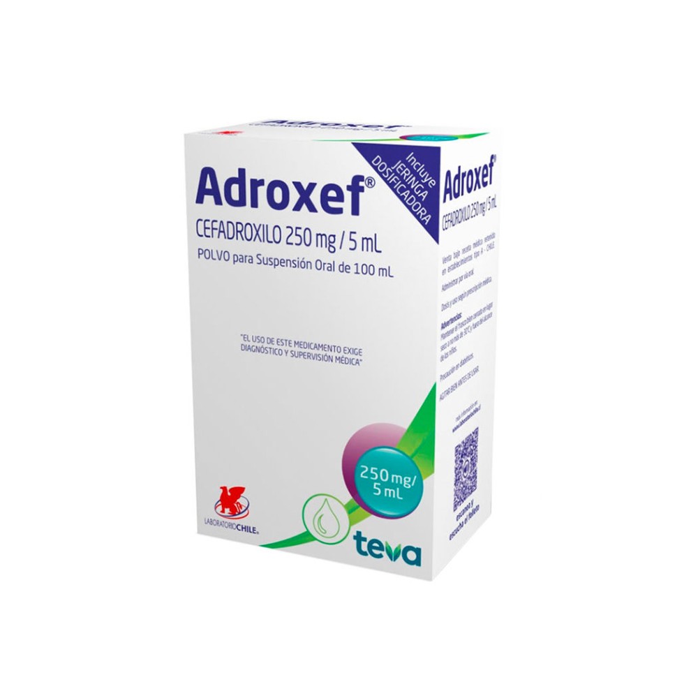 Adroxef Cefadroxilo 250mg/5ml Jarabe 100ml  PRECIO UN MEDIDA $30926