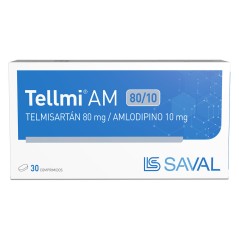 Tellmi AM Telmisartán / Amlodipino 80/10 30 Comprimidos
