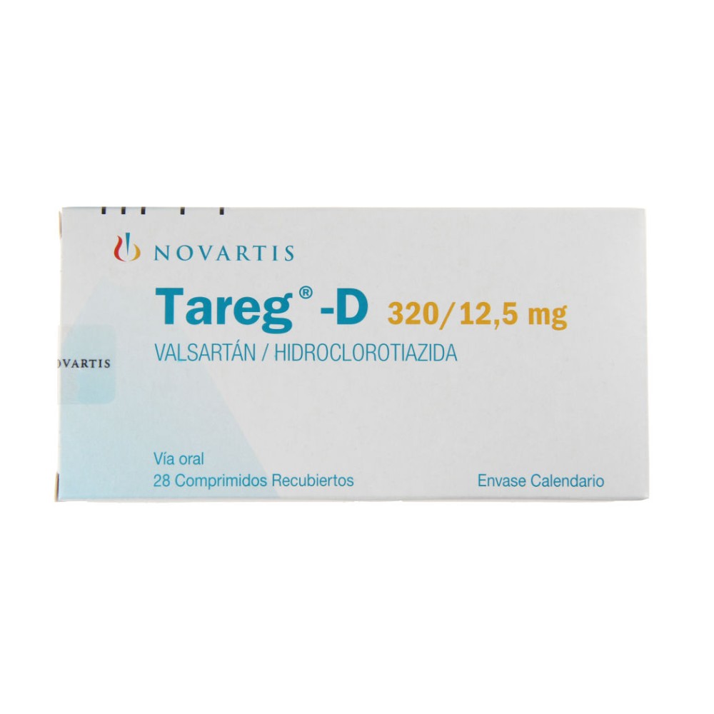 Tareg-D 320/12.5 Valsartan / Hidroclorotiazida 28 Comprimidos Recubiertos