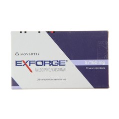 Exforge 5/160 Amlodipino / Valsartan 28 Comprimidos Recubiertos