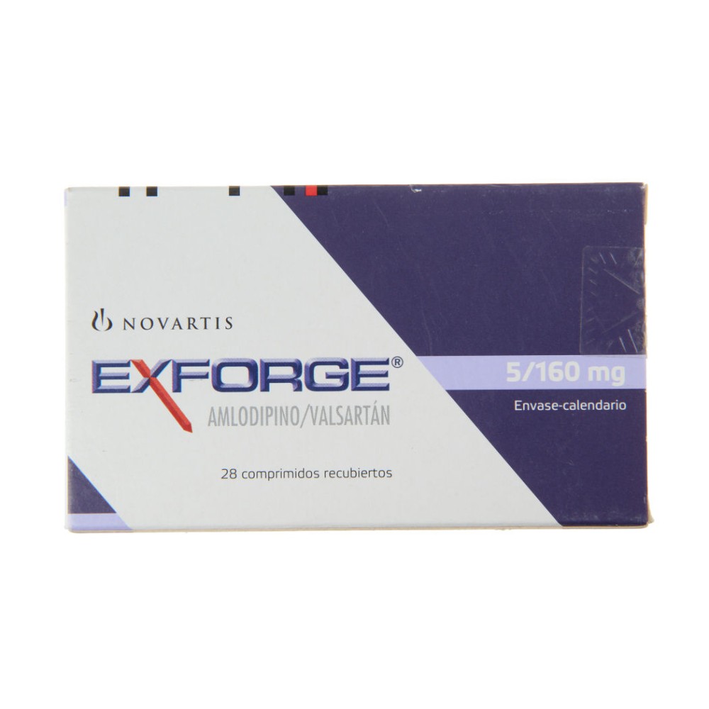 Exforge 5/160 Amlodipino / Valsartan 28 Comprimidos Recubiertos