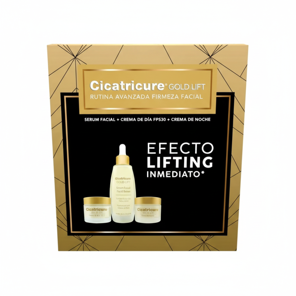 CICATRICURE GOLD LIFT SERUM  X 30 ML + GOLD LIFT CREMA DIA + GOLD LIFT NOCHE