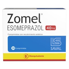 Zomel (B) Esomeprazol 40mg 30 Comprimidos