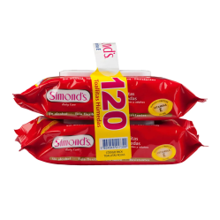 TOALLA HUMEDA PLANA ROJA VIT E 2 X 60 UNS SIMONDS