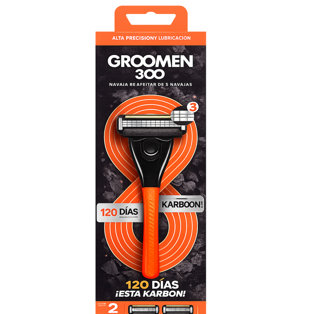 GROOMEN 300 MAQUINA AFEITAR + 1 CARTUCHO
