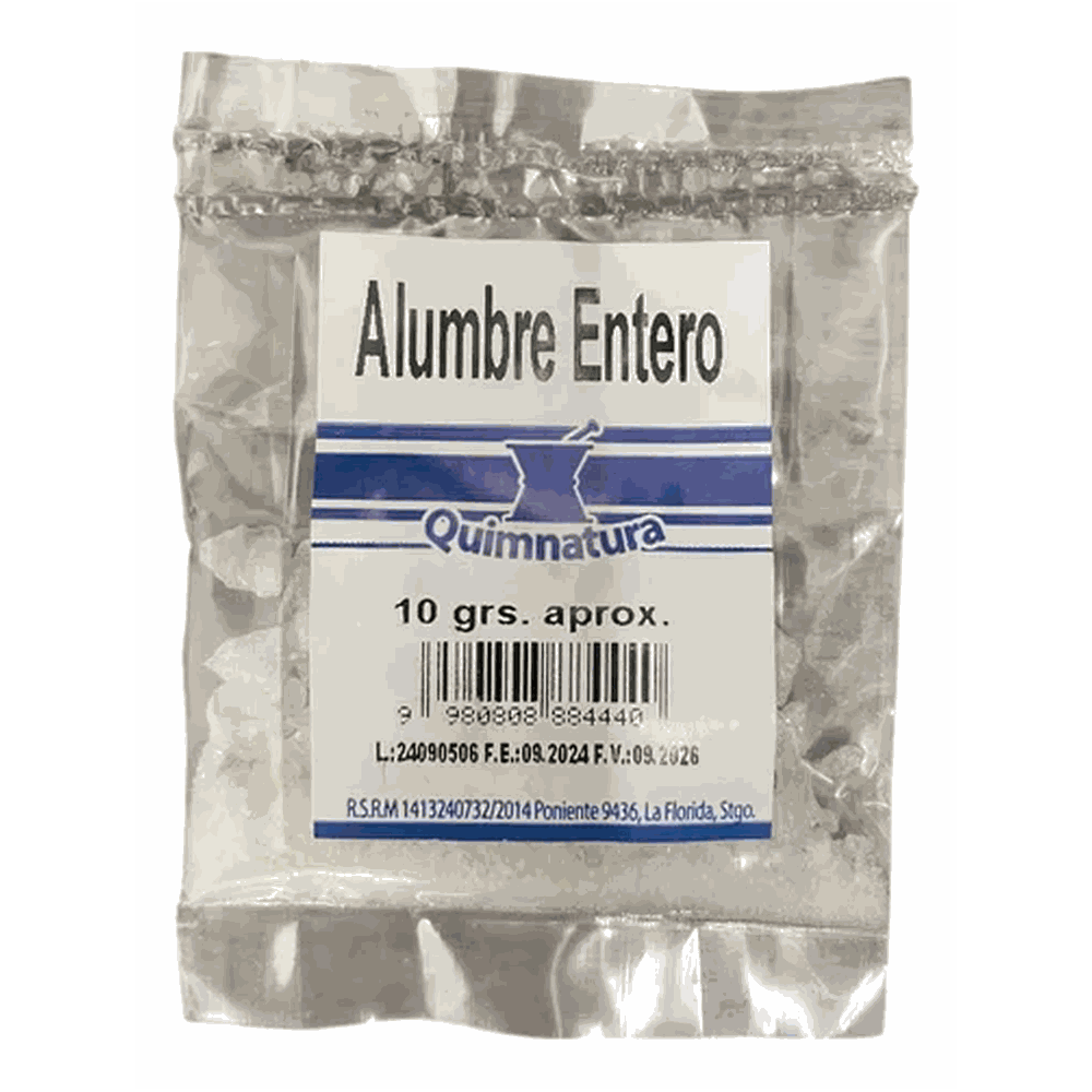 ALUMBRE ENTERO X 10 GR (CAJ X 25) QUIMNATURA