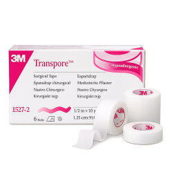 TRANSPORE WHITE 5 CM X 9,1 MT X 6 UND