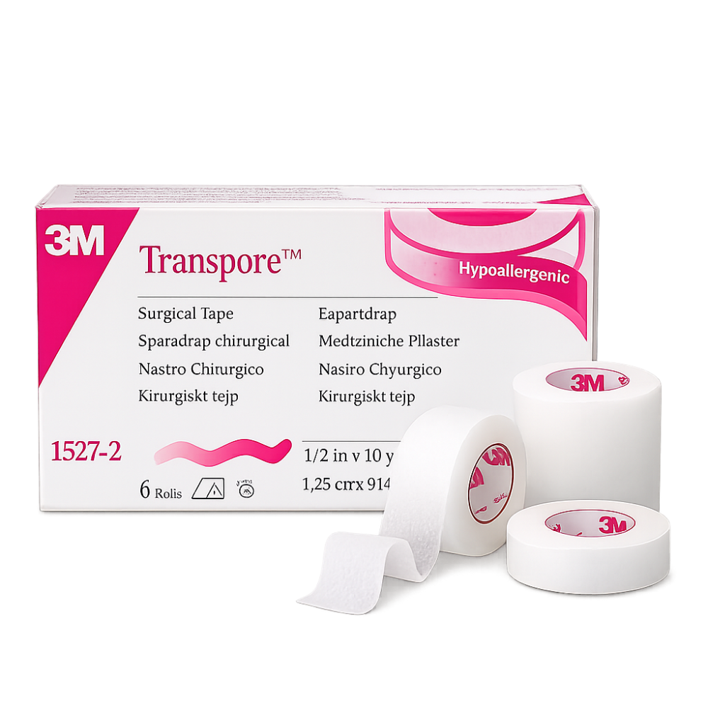 TRANSPORE WHITE 5 CM X 9,1 MT X 6 UND
