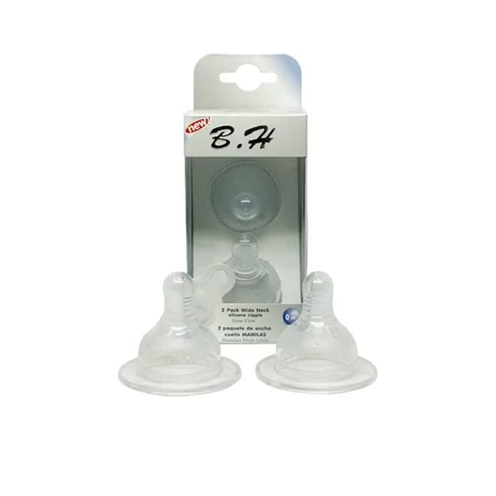 TETINA MAMADERA BOCA ANCHA FLUJO VARIABLE X 2 UND BH