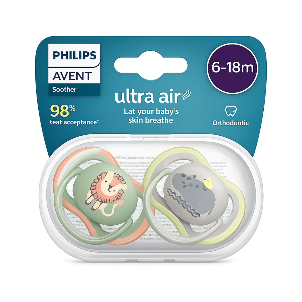AVENT CHUPETE ULTRA AIR 6-18 NIÑO X 2 UND