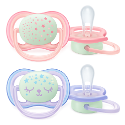 AVENT CHUPETE ULTRA AIR NIGTHTIME NIÑA 0-6 M X 2 UND