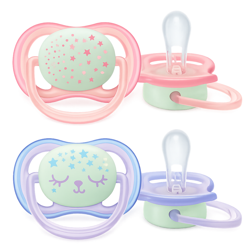 AVENT CHUPETE ULTRA AIR NIGTHTIME NIÑA 0-6 M X 2 UND
