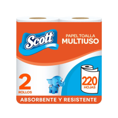SCOTT ROLLO DE COCINA MULTIUSOS X 2 X 100 HOJAS
