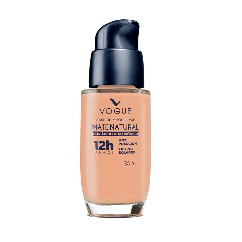 VOGUE BASE MAQUILLAJE MATE NATURAL ACIDO HIA ARENA X 30 ML
