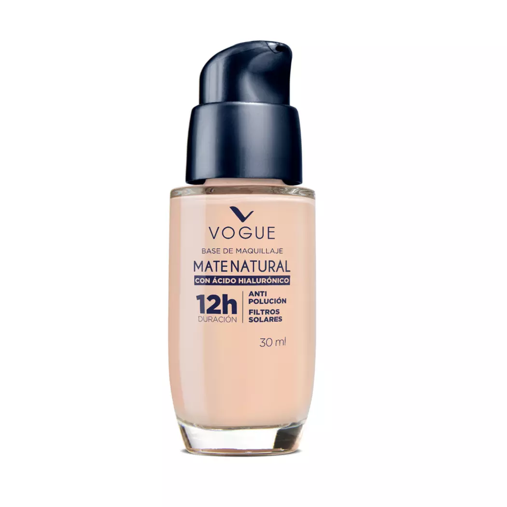 VOGUE BASE MAQUILLAJE MATE NATURAL ACIDO HIA X 30 ML