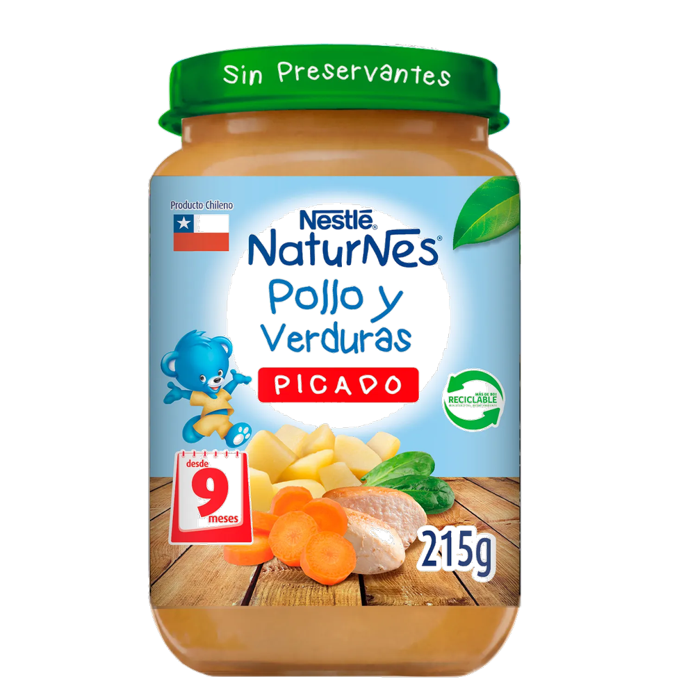 NESTLE NATURNES PICADO POLLO/VERDURAS X 215 GR