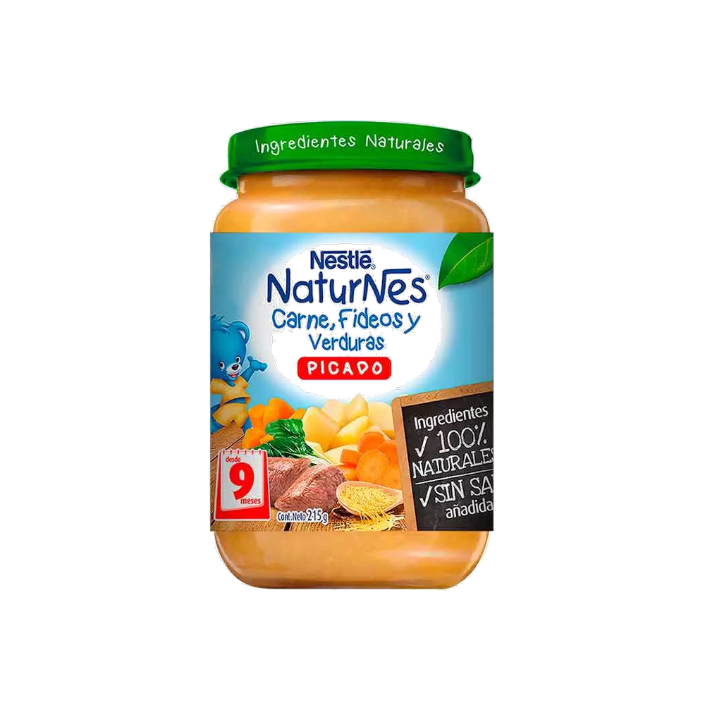 NESTLE PICADOS CARNE/FIDEOS Y VERDURAS X 215 GR