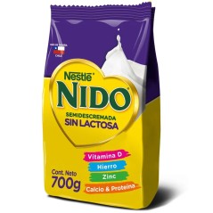 NIDO SEMI DESCREMADA SIN LACTOSA X 700 GR