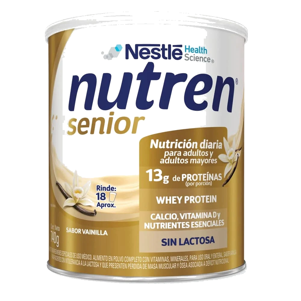 NUTREN SENIOR POLVO VAINILLA SIN LACTOSA X740G