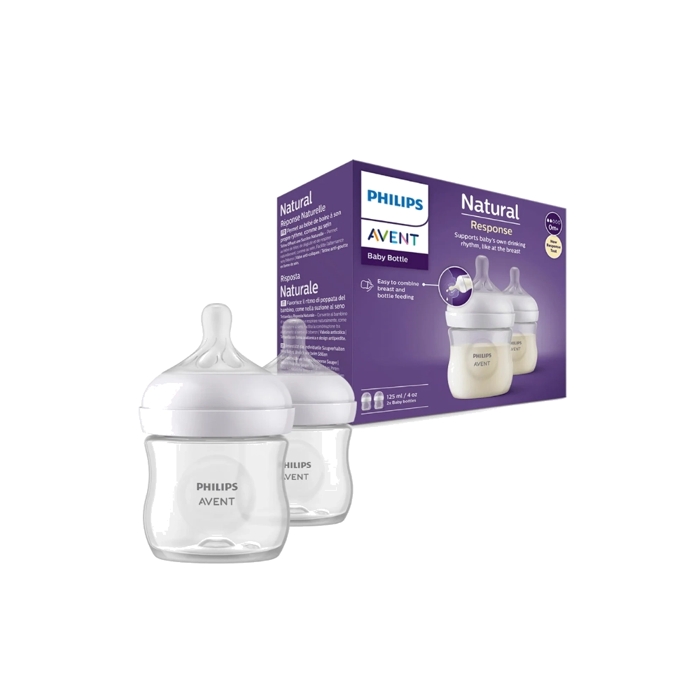 AVENT MAMADERA NATURAL TRASLUCIDA X 125 ML X 2 UND