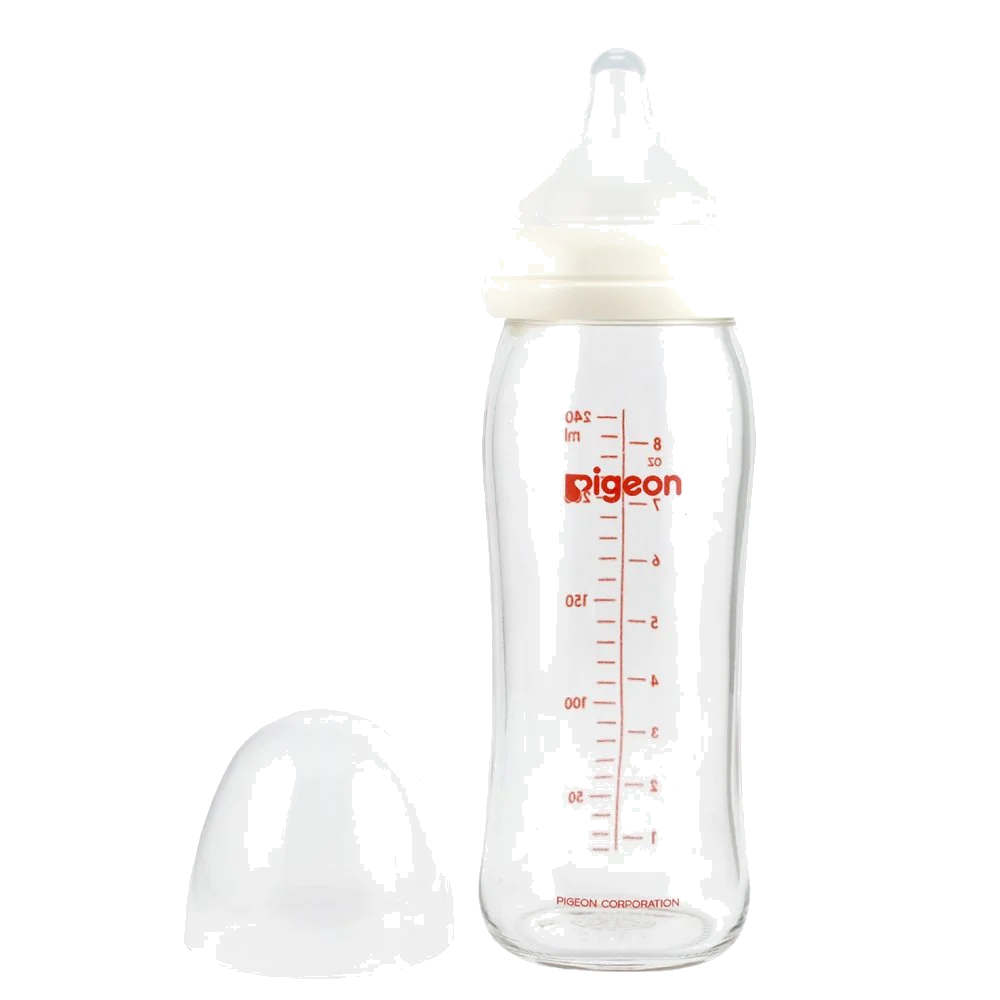 MAMADERA VIDRIO BOCA ANCHA 3+ 240 ML PIGEON