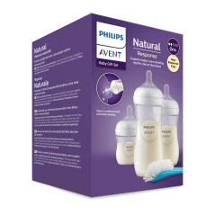 AVENT SET MAMADERA BASICO 125-260-330ML + CEPILLO