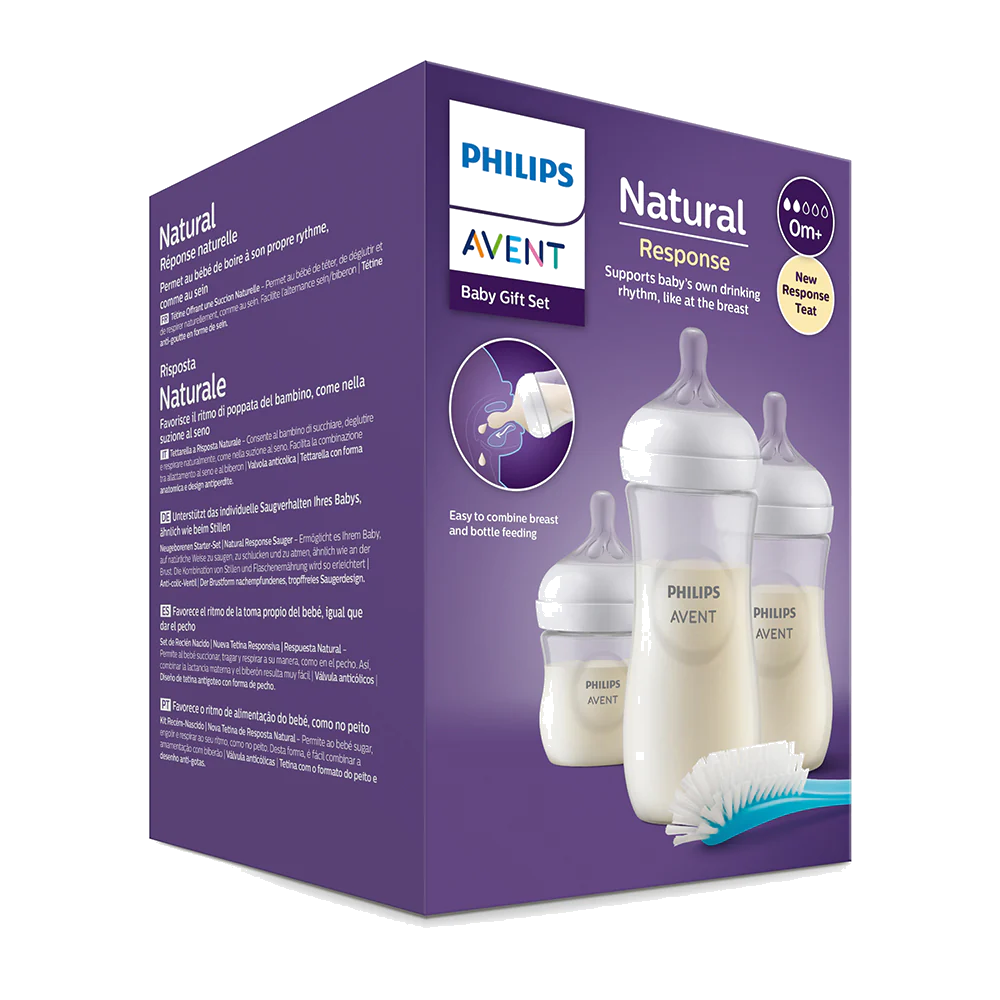 AVENT SET MAMADERA BASICO 125-260-330ML + CEPILLO