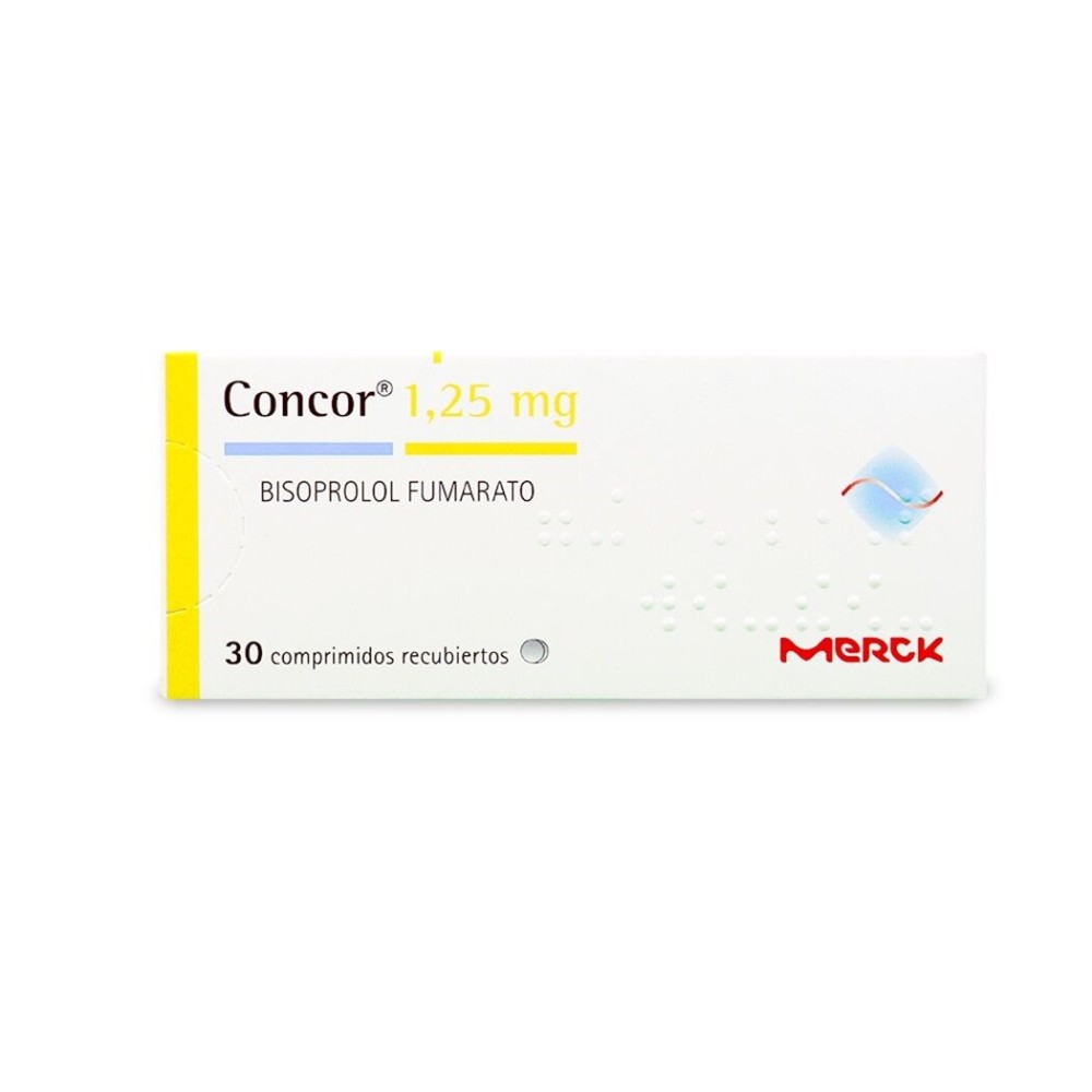 Concor (R) Bisoprolol 1.25mg 30 Comprimidos Recubiertos