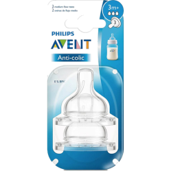 AVENT TETINA ANTICOLICO FLUJO MEDIO 3M+ X 2 UND