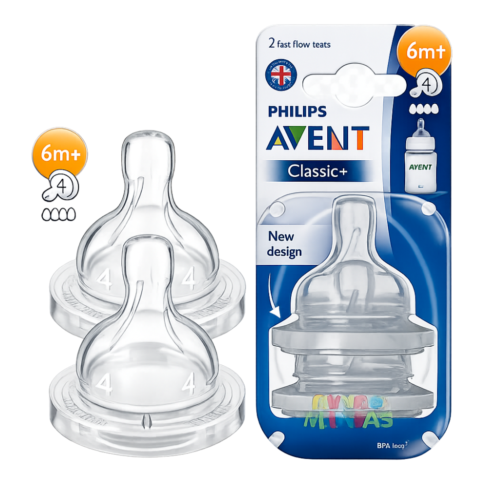 AVENT TETINA ANTICOLICO FLUJO RAPIDO 6M+ X 2 UND