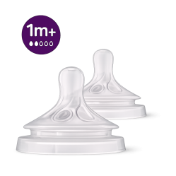 AVENT TETINA NATURAL FLUJO MEDIO 1M+ 2 UND