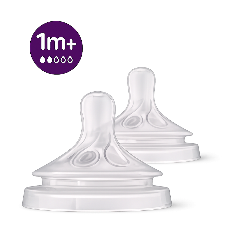AVENT TETINA NATURAL FLUJO MEDIO 1M+ 2 UND