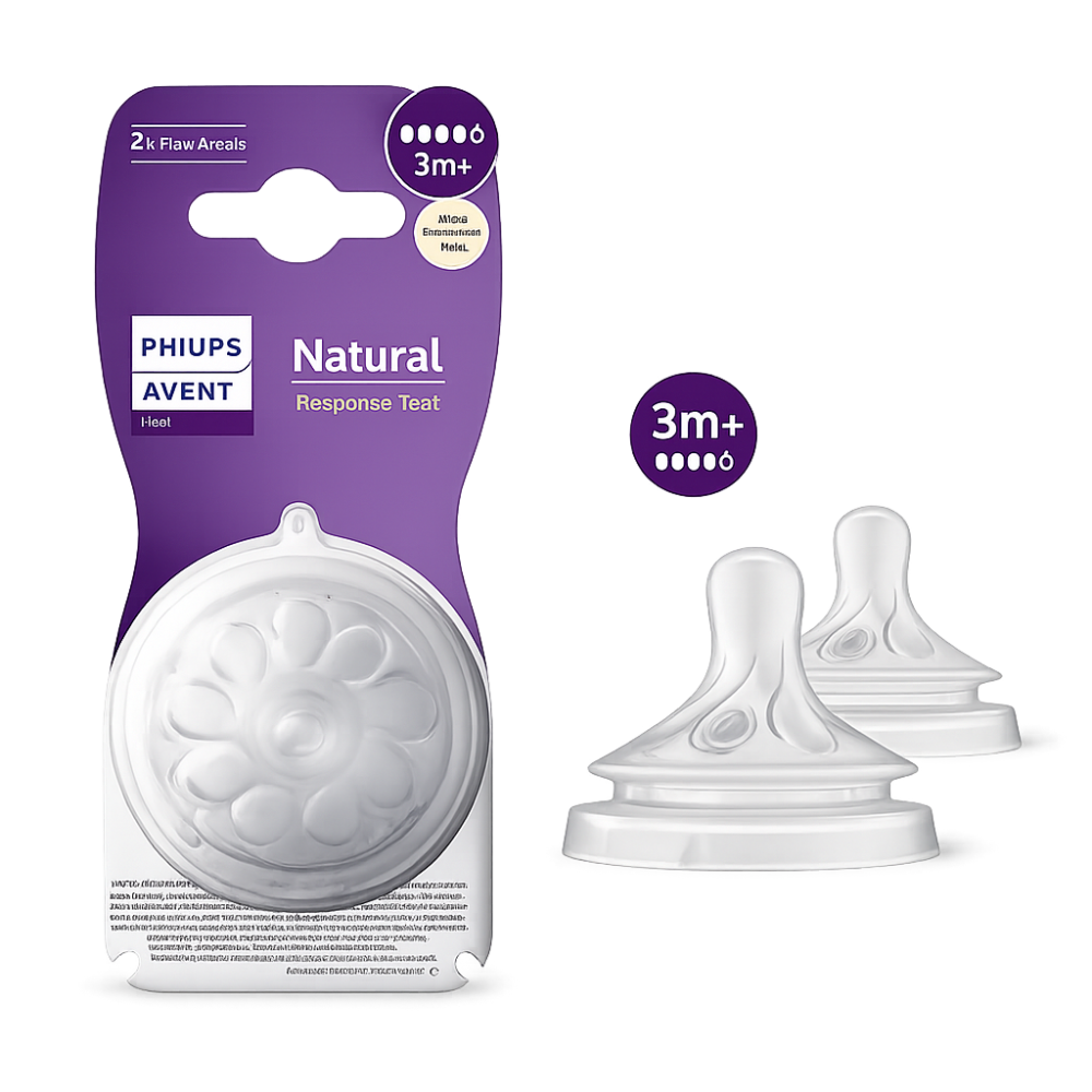 AVENT TETINA NATURAL FLUJO RAPIDO 3M+ X 2 UND