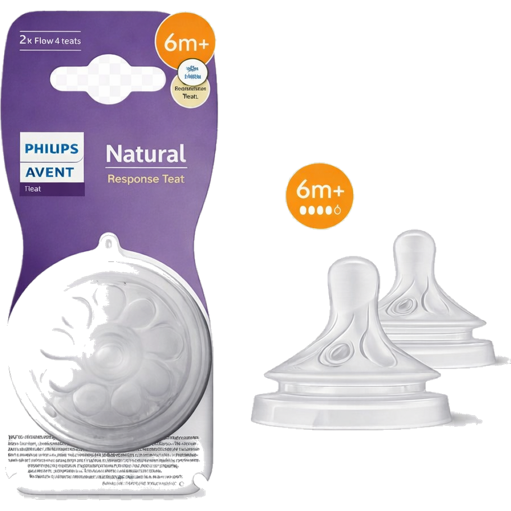 AVENT TETINA NATURAL FLUJO VARIABLE 6M+ 2 UND