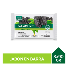 PALMOLIVE JABON NATURALS CHARCOAL X 90 GR X 3