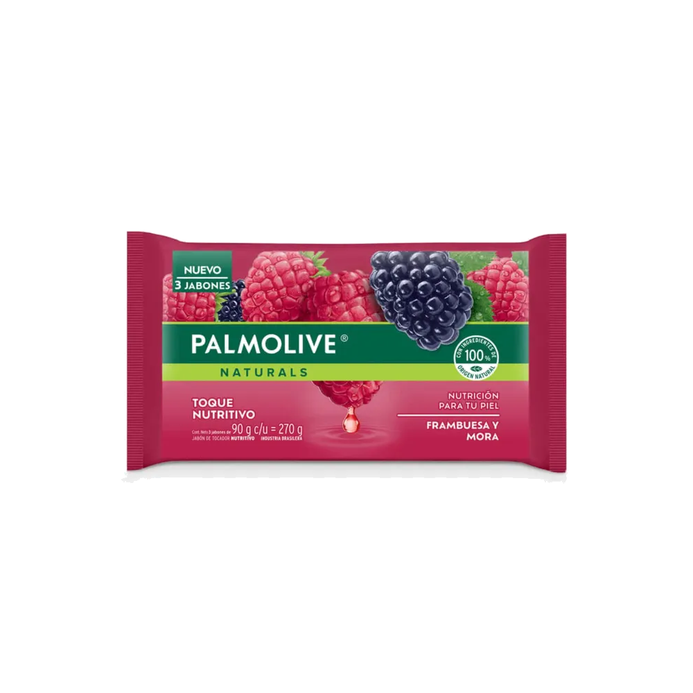 PALMOLIVE JABON RASPBERRY BLACKBERRY 90 GG X 3 UND