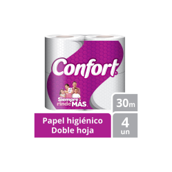 PAPEL H CONFORT DOBLE HOJA 30 MTS X4/48